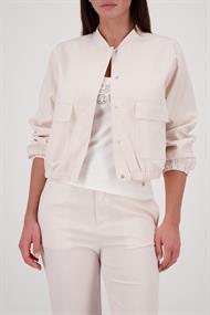 Satin-Cargo-Jacke champagne beige
