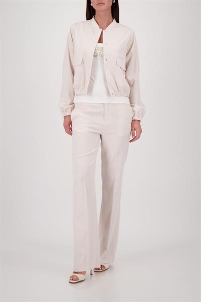 Satin-Cargo-Jacke champagne beige