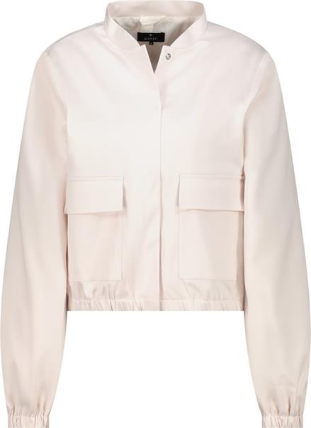 Satin-Cargo-Jacke champagne beige