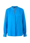 Satinbluse aus Viskosemix blau