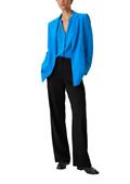Satinbluse aus Viskosemix blau