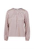 Satinbluse creamblack