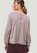 Satinbluse creamblack