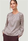 Satinbluse creamblack