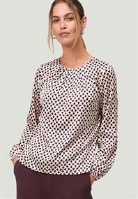 Satinbluse creamblack