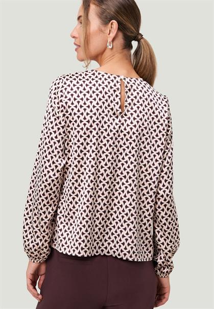 Satinbluse creamblack