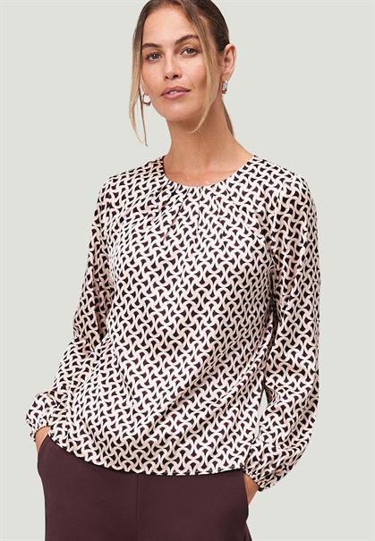 Satinbluse creamblack