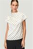Satinbluse mit Punkten creamblack