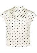 Satinbluse mit Punkten creamblack