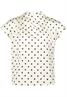 Satinbluse mit Punkten creamblack