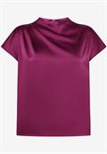 Satinbluse mit Stehkragen magenta purple