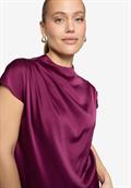 Satinbluse mit Stehkragen magenta purple