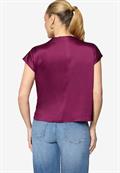 Satinbluse mit Stehkragen magenta purple