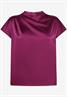 Satinbluse mit Stehkragen magenta purple