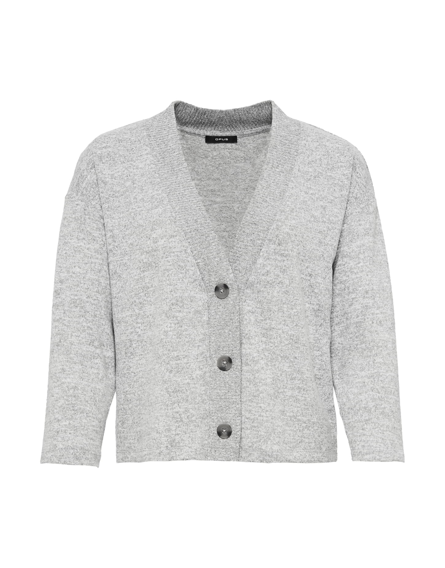 Opus Damen Langarmshirt 246205984 Easy Grey