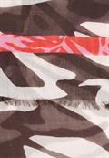 Schal mit Allover Print brown