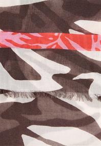 Schal mit Allover Print brown