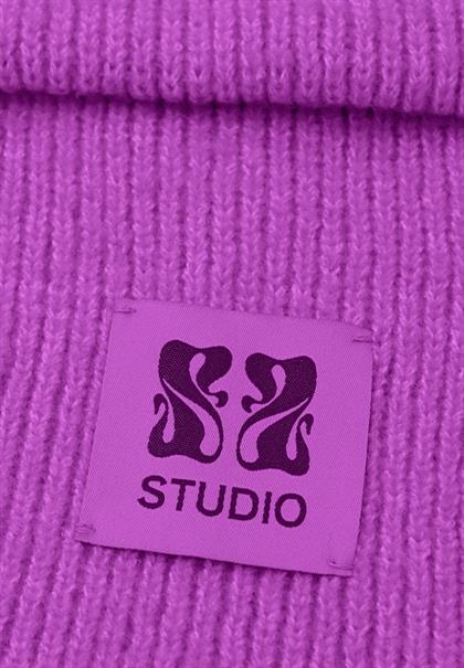 Schal mit Badge floral pink