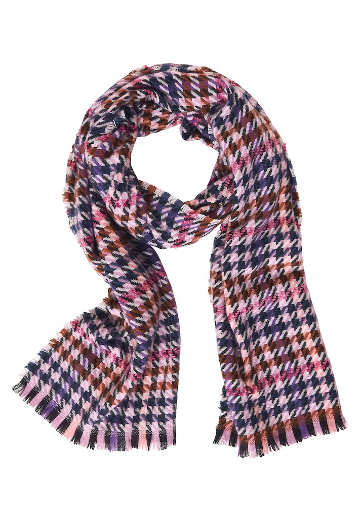 Street One Damen Accessoires Schal mit Hahnentrittmuster rosa bequem online  kaufen bei | Halstücher
