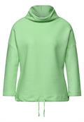 Schalkragen Strukturshirt gleam green