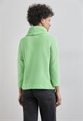 Schalkragen Strukturshirt gleam green