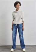 Schalkragen Strukturshirt heather grey