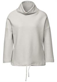 Schalkragen Strukturshirt heather grey