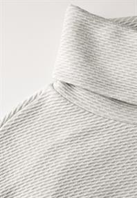Schalkragen Strukturshirt heather grey