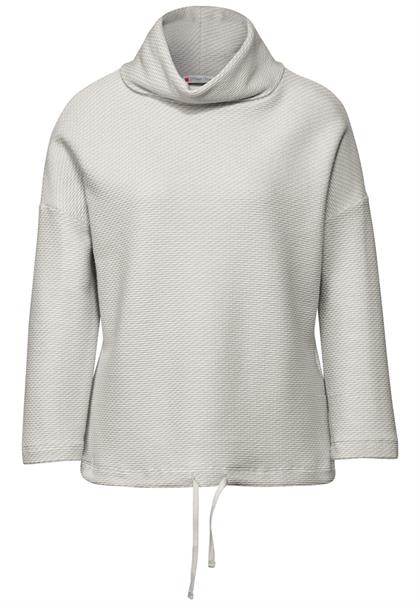 Schalkragen Strukturshirt heather grey