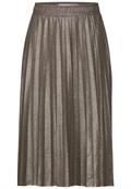 Schimmernder Plissée-Rock sparkling beige
