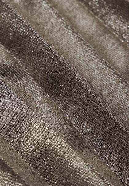 Schimmernder Plissée-Rock sparkling beige
