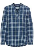Schlupfbluse aus reiner Baumwolle check blue