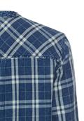 Schlupfbluse aus reiner Baumwolle check blue