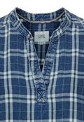 Schlupfbluse aus reiner Baumwolle check blue