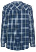 Schlupfbluse aus reiner Baumwolle check blue