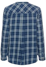 Schlupfbluse aus reiner Baumwolle check blue
