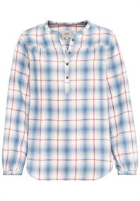 Schlupfbluse in kariertem Flanell off white check