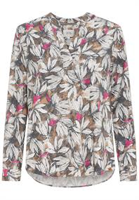 Schlupfbluse mit floralen Allover-Print aop magnolia