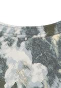 Schlupfbluse mit Stehkragen aop smoked khaki