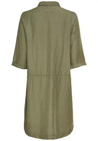 Schlupfkleid mit Hemdkragen olive