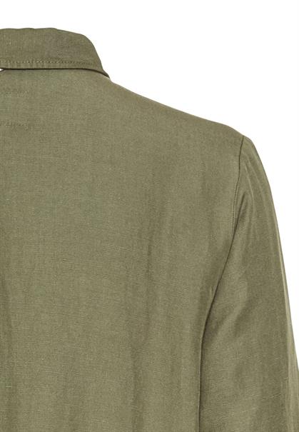 Schlupfkleid mit Hemdkragen olive