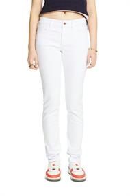 Schmal geschnittene Jeans mit mittelhohem Bund white