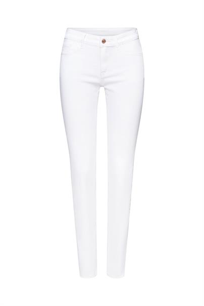 Schmal geschnittene Jeans mit mittelhohem Bund white