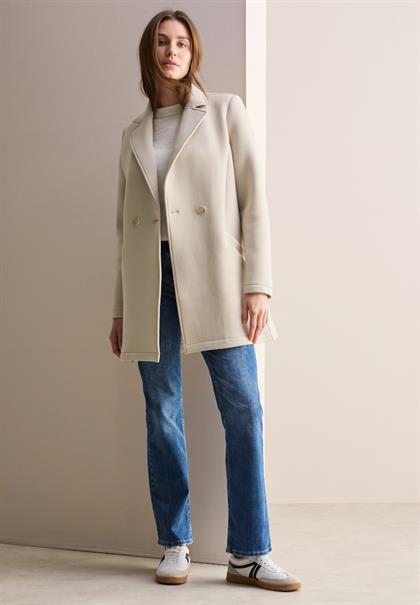 Scuba-Mantel desert beige melange