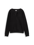 Scuba Sweatshirt mit Strasssteinen deep black