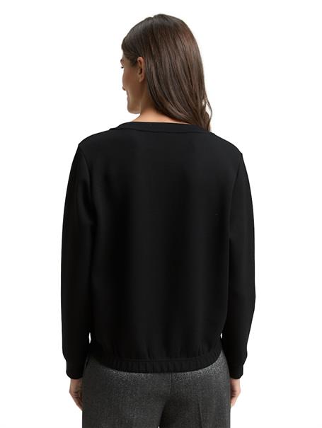 Scuba Sweatshirt mit Strasssteinen deep black