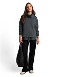 Scuba Sweatshirt mit Wasserfallkragen darkest olive