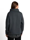 Scuba Sweatshirt mit Wasserfallkragen darkest olive