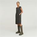 Seam detail overdyed loose dress wmn dk black gd