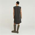 Seam detail overdyed loose dress wmn dk black gd